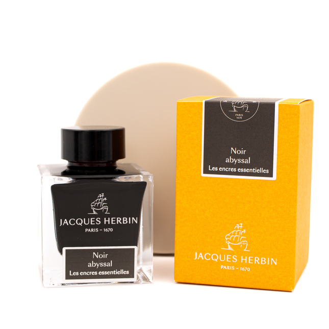 Jacques Herbin Noir Abyssal Ink Bottle 50 ml