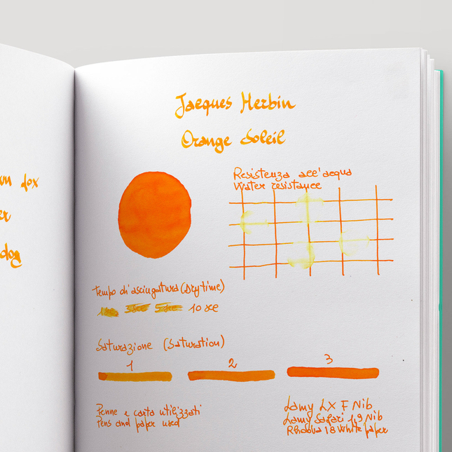 Jacques Herbin Orange Soleil Ink Bottle 50 ml
