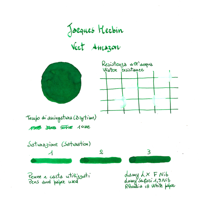 Jacques Herbin Vert Amazone Inchiostro 50 ml