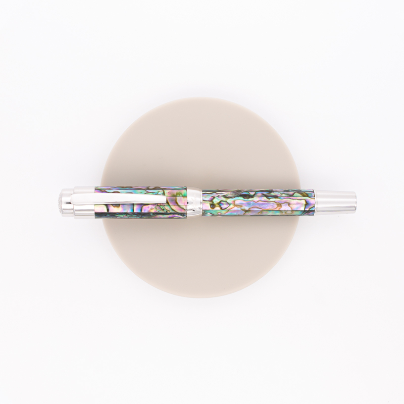 Laban Abalone Fountain Pen Mather of Pearl Rhodium
