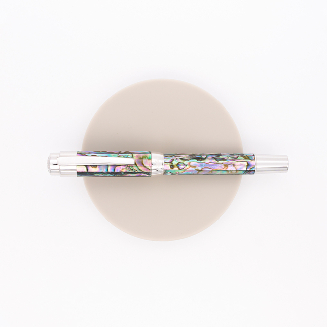 Laban Abalone Fountain Pen Mather of Pearl Rhodium