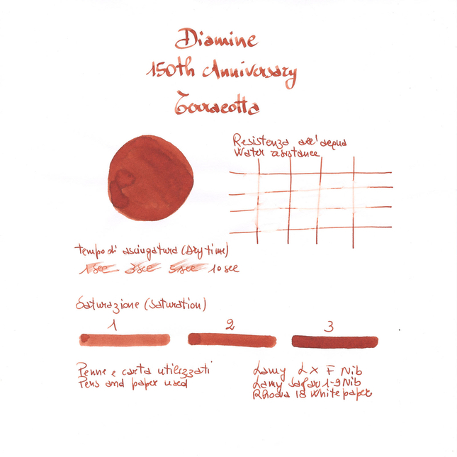 Diamine 150th Anniversary Terracotta Inchiostro 40 ml