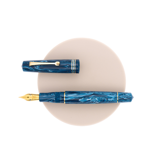 Leonardo Officina Italiana Momento Zero Fountain Pen Positano Blue & Gold
