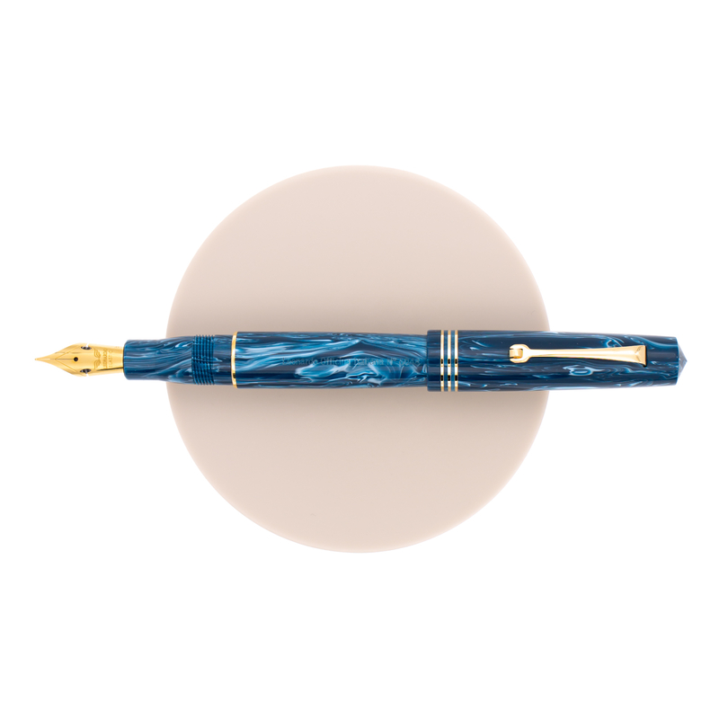Leonardo Officina Italiana Momento Zero Fountain Pen Positano Blue & Gold