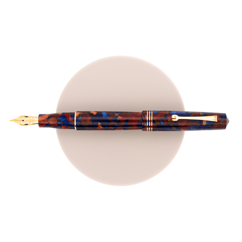 Leonardo Officina Italiana Momento Zero Fountain Pen Pietra Marina & Gold