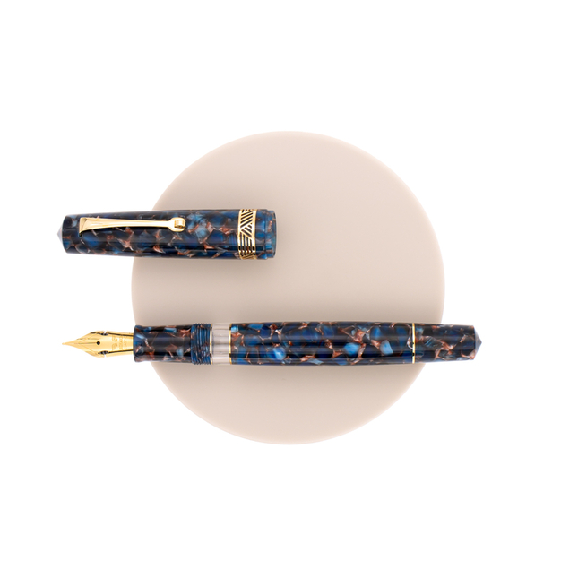 Leonardo Momento Magico Penna Stilografica Pietra Salata & Oro 14 KT