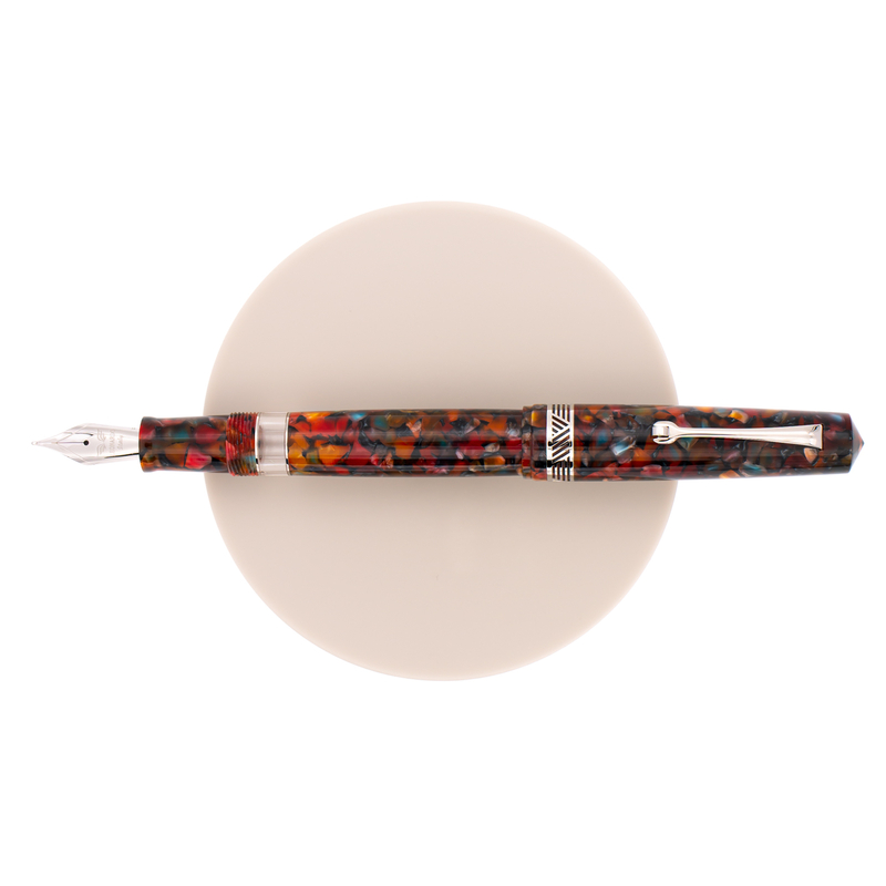 Leonardo Momento Magico Fountain Pen Millefiori & Rhodium 14 KT