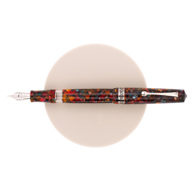 Leonardo Momento Magico Fountain Pen Millefiori & Rhodium 14 KT