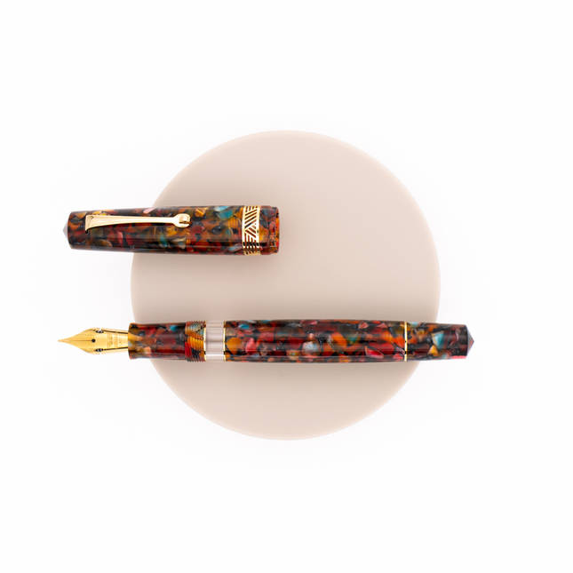 Leonardo Momento Magico Penna Stilografica Millefiori & Oro 14 KT
