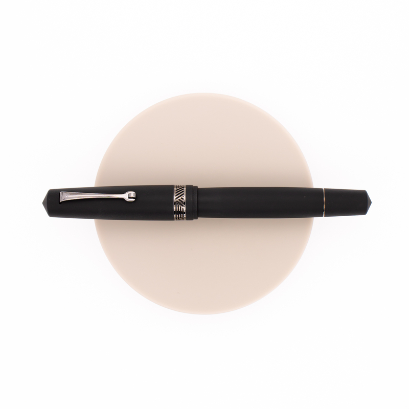 Leonardo Momento Magico Fountain Pen Black Soul Matte & Ruthenium 14 KT