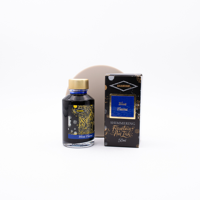 Diamine Shimmering Blue Flame Ink Bottle 50 ml