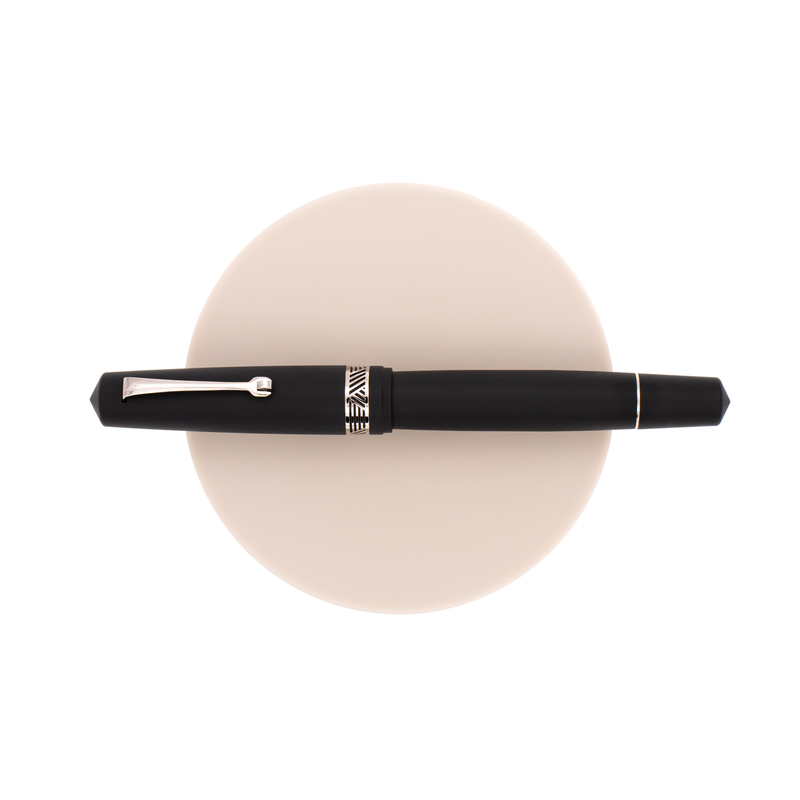 Leonardo Momento Magico Penna Stilografica Anima Nera Matte & Rodio 14 KT