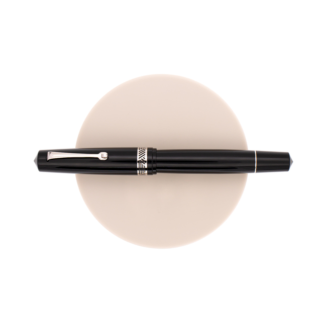 Leonardo Momento Magico Fountain Pen Black Soul Glossy & Rhodium 14 KT