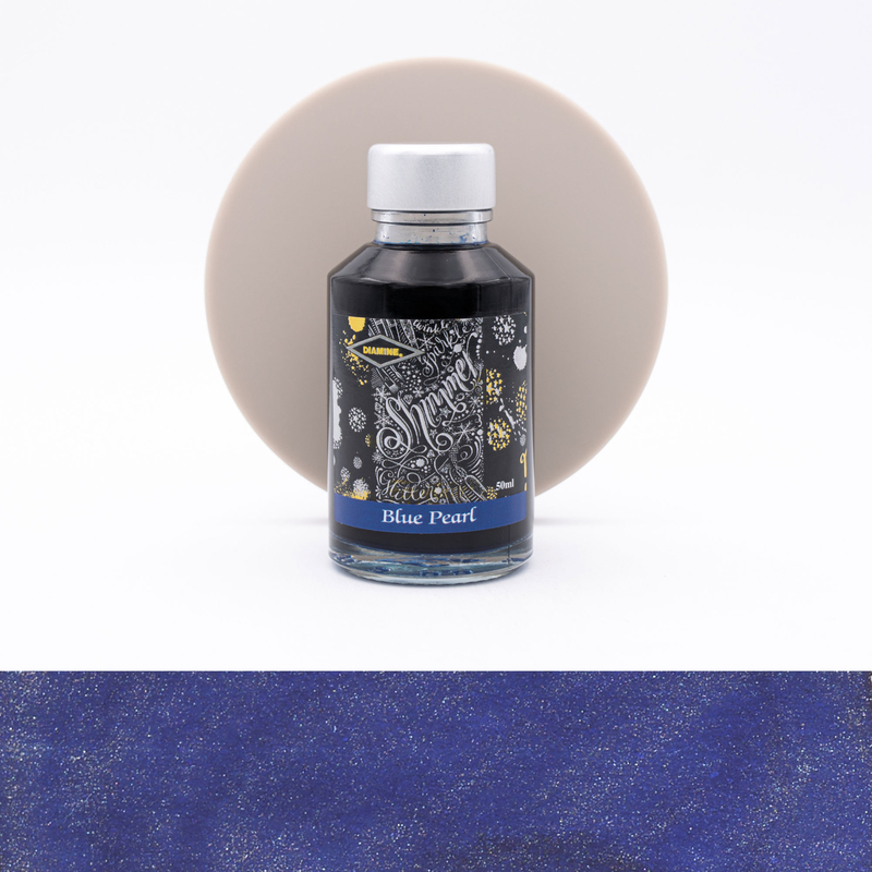 Diamine Shimmering Blue Pearl Ink Bottle 50 ml