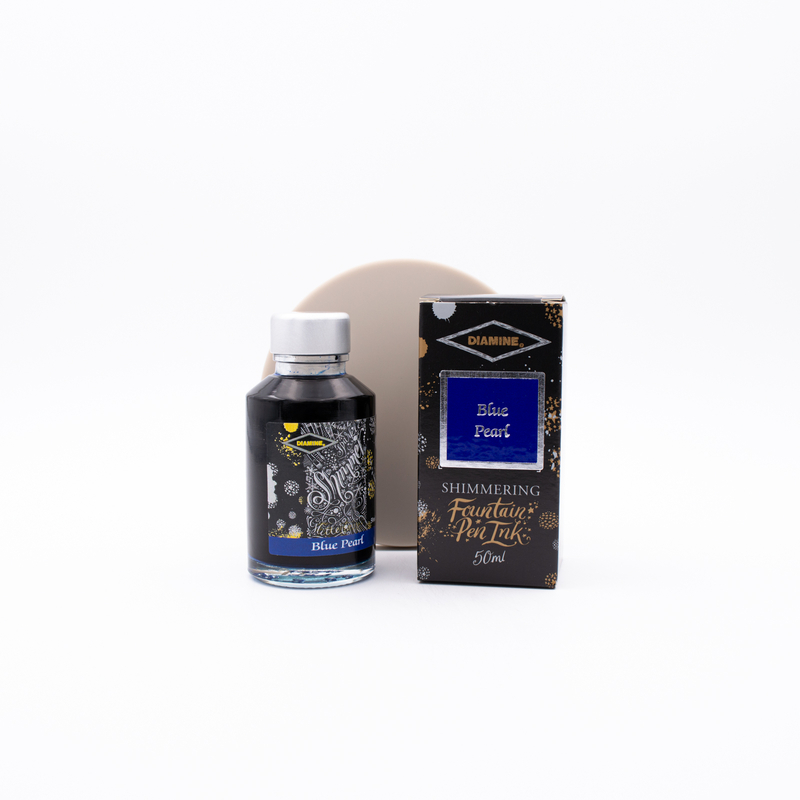 Diamine Shimmering Blue Pearl Ink Bottle 50 ml