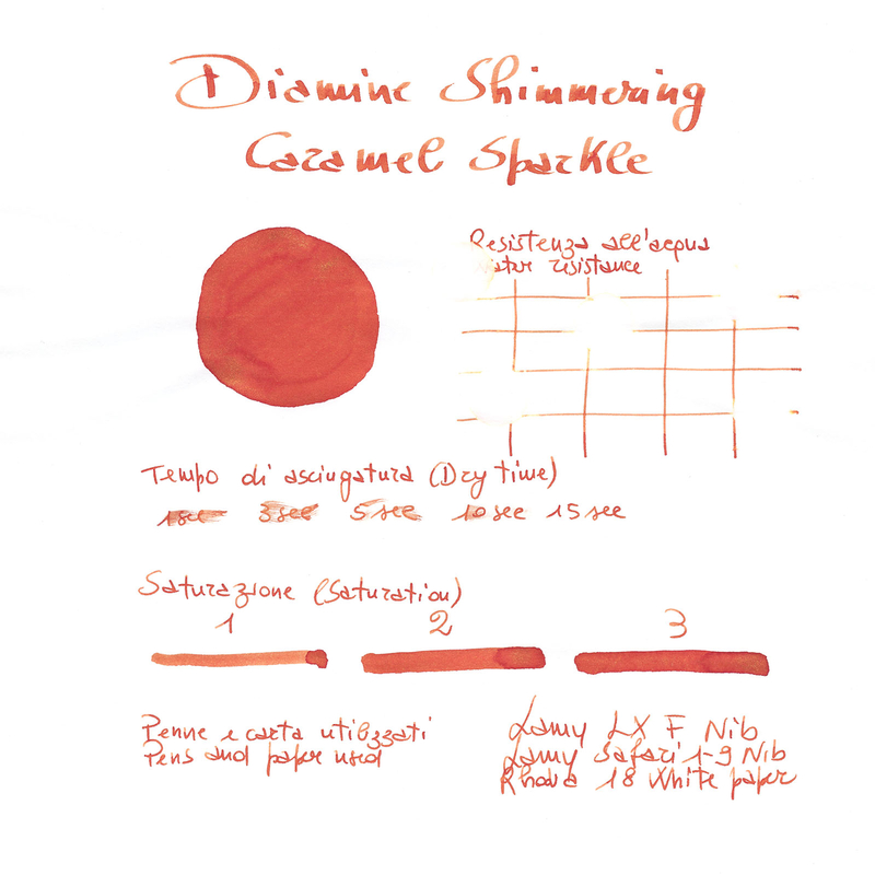 Diamine Shimmering Caramel Sparkle Inchiostro 50 ml