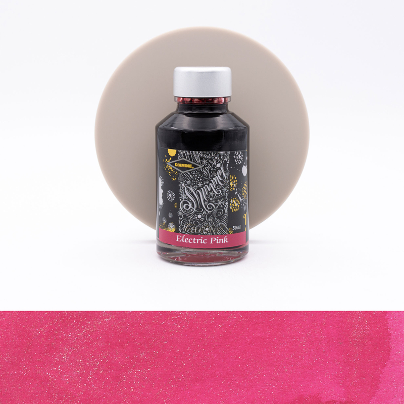 Diamine Shimmering Electric Pink Ink Bottle 50 ml