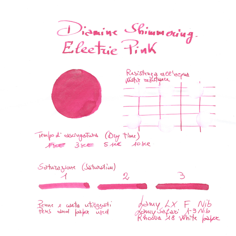 Diamine Shimmering Electric Pink Ink Bottle 50 ml