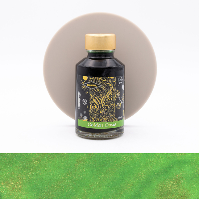 Diamine Shimmering Golden Oasis Ink Bottle 50 ml