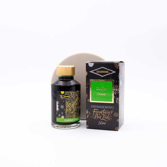 Diamine Shimmering Golden Oasis Ink Bottle 50 ml