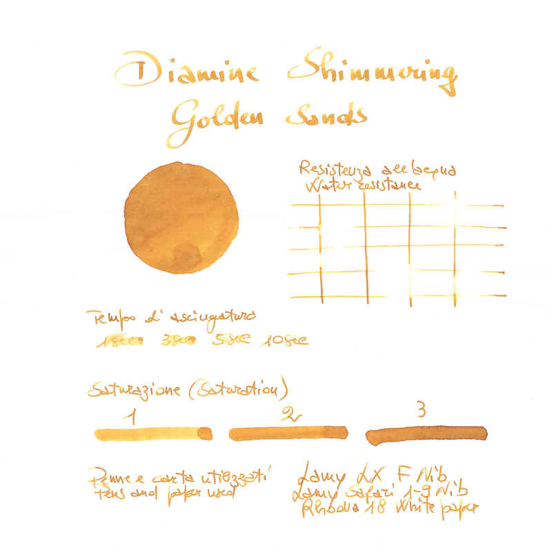 Diamine Shimmering Golden Sands Ink Bottle 50 ml