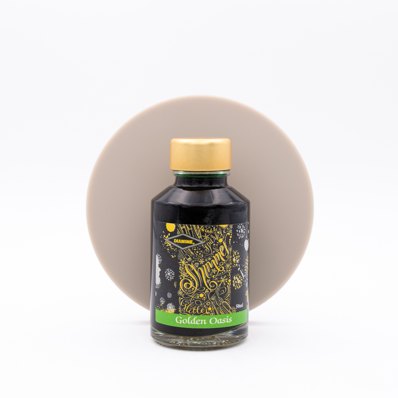 Diamine Shimmering Golden Oasis Ink Bottle 50 ml