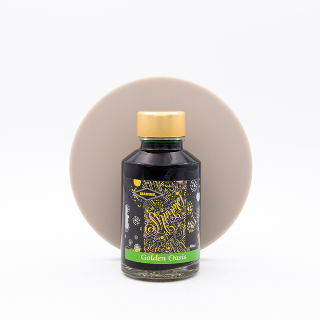 Diamine Shimmering Golden Oasis Ink Bottle 50 ml
