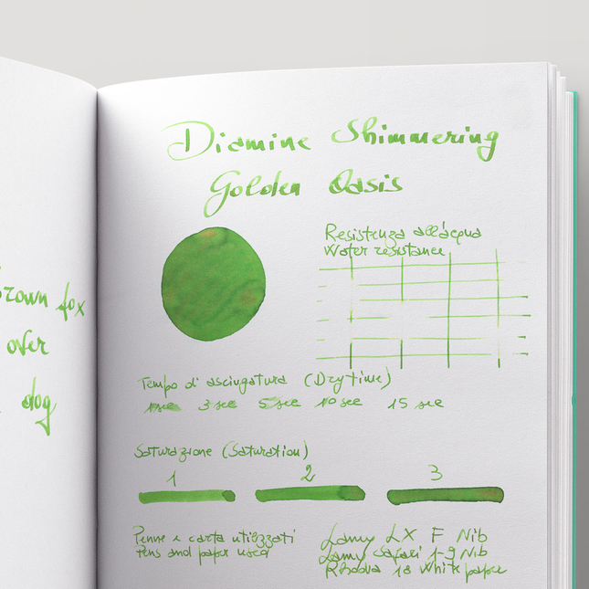 Diamine Shimmering Golden Oasis Ink Bottle 50 ml