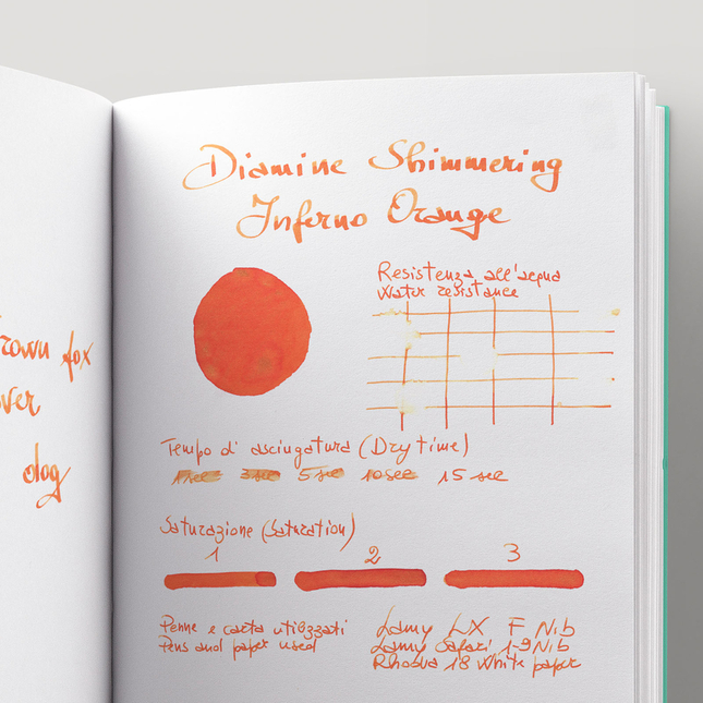 Diamine Shimmering Inferno Orange Inchiostro 50 ml