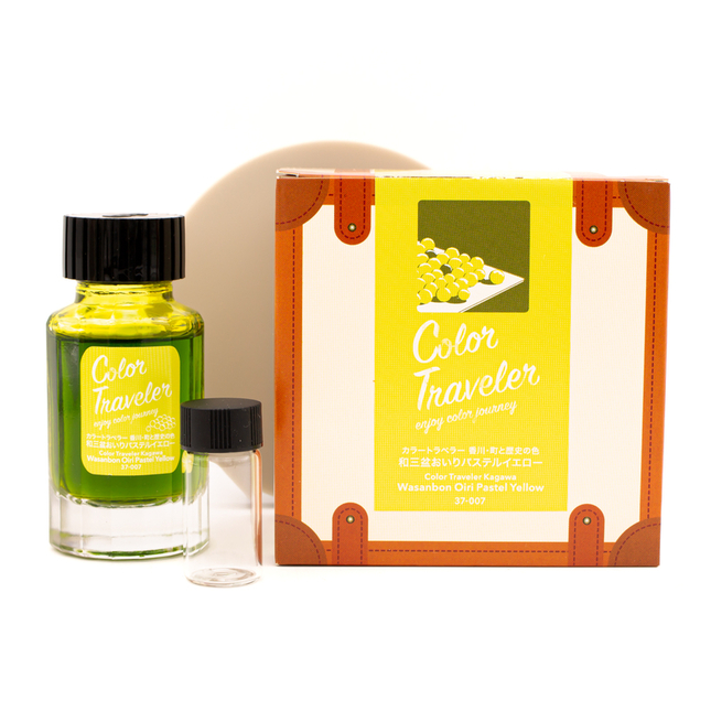 Color Traveler Wasanbon Oiri Pastel Yellow Ink Bottle 30 ml