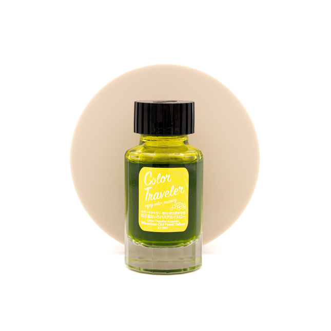 Color Traveler Wasanbon Oiri Pastel Yellow Ink Bottle 30 ml