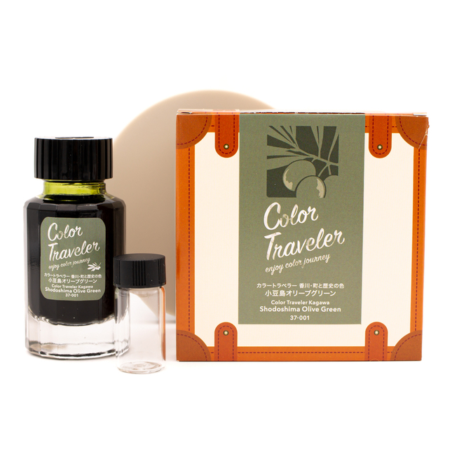 Color Traveler Shodoshima Olive Green Ink Bottle 30 ml