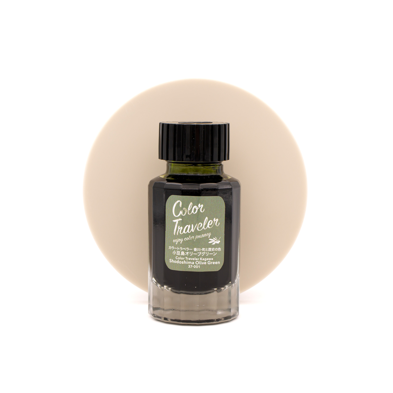 Color Traveler Shodoshima Olive Green Ink Bottle 30 ml