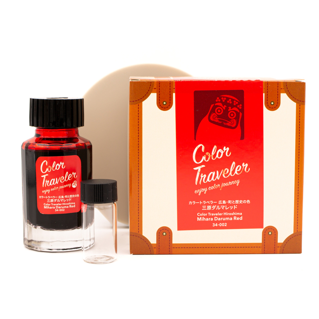 Color Traveler Mihara Daruma Red Ink Bottle 30 ml