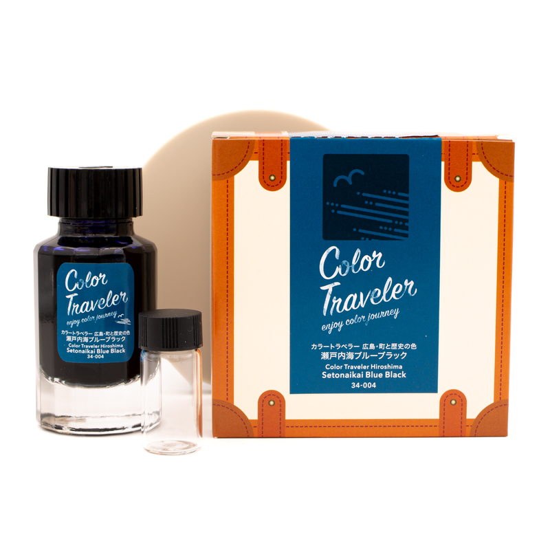 Color Traveler Setonaikai Blue Black Ink Bottle 30ml
