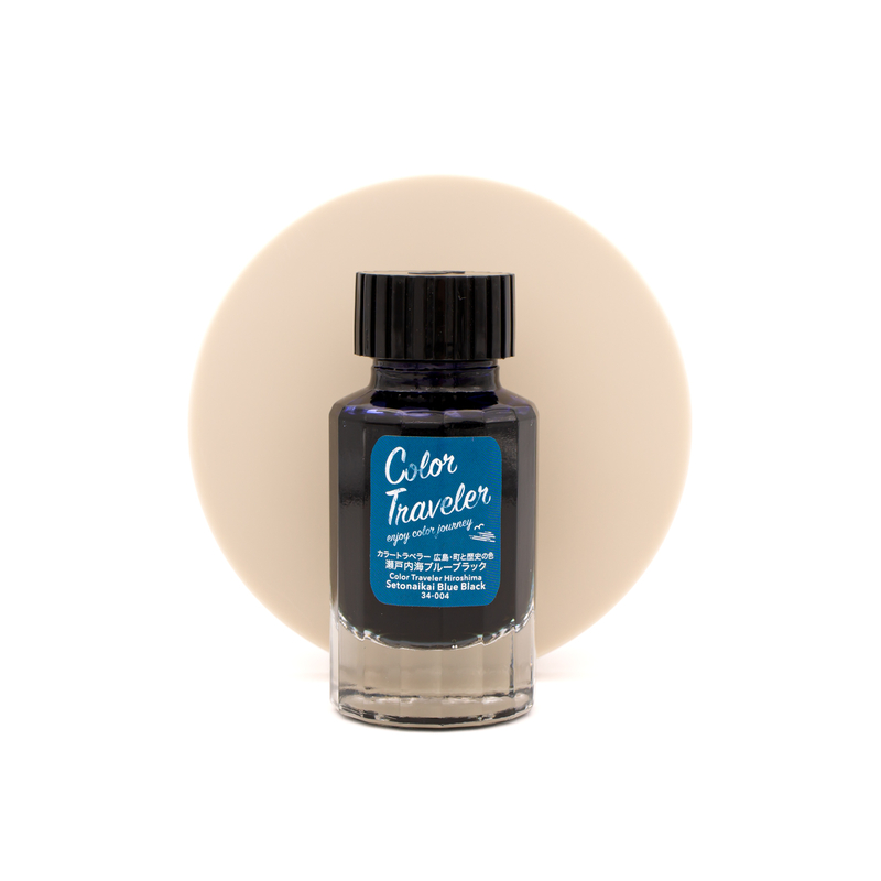 Color Traveler Setonaikai Blue Black Ink Bottle 30ml