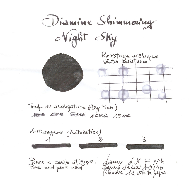 Diamine Shimmering Night Sky Ink Bottle 50 ml