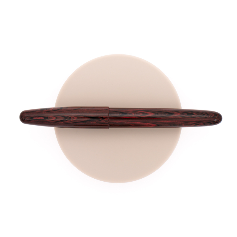 Wancher Dream Pen True Ebonite Fountain Pen Marble Red & Gold