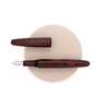 Wancher Dream Pen True Ebonite Fountain Pen Marble Red & Rhodium