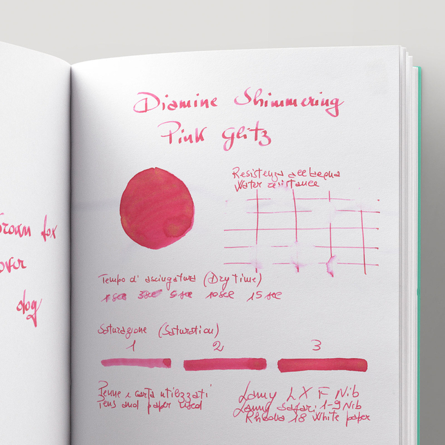 Diamine Shimmering Pink Glitz Ink Bottle 50 ml