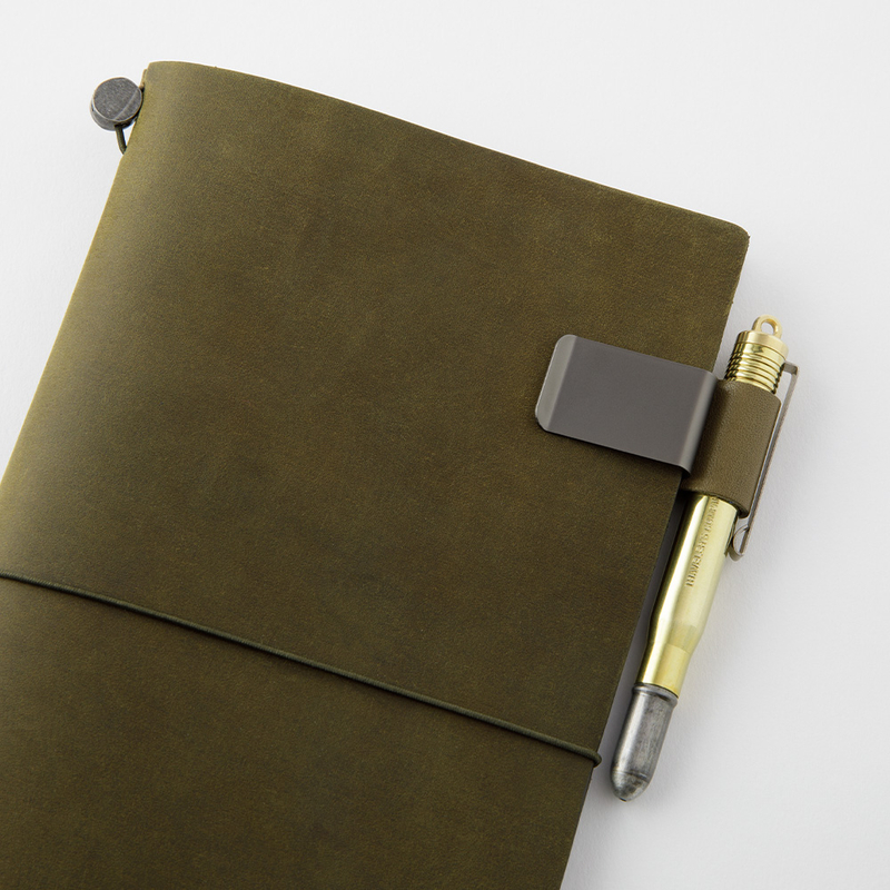 Traveler's Notebook Refill 016 Regular and Passport Size Pen Holder Olive Traveler's Notebook Refill 016 Regular and Passport Size Pen Holder Olive
