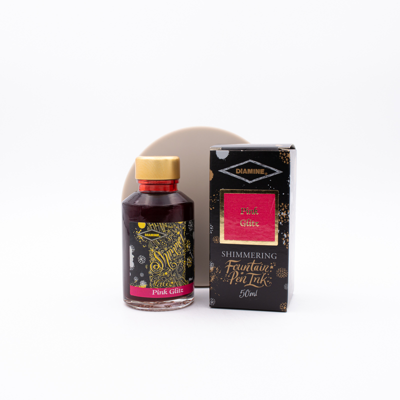 Diamine Shimmering Pink Glitz Ink Bottle 50 ml