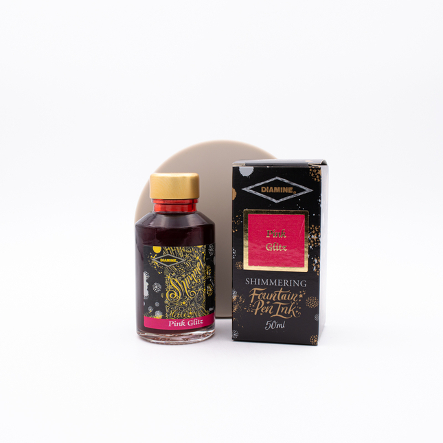 Diamine Shimmering Pink Glitz Ink Bottle 50 ml