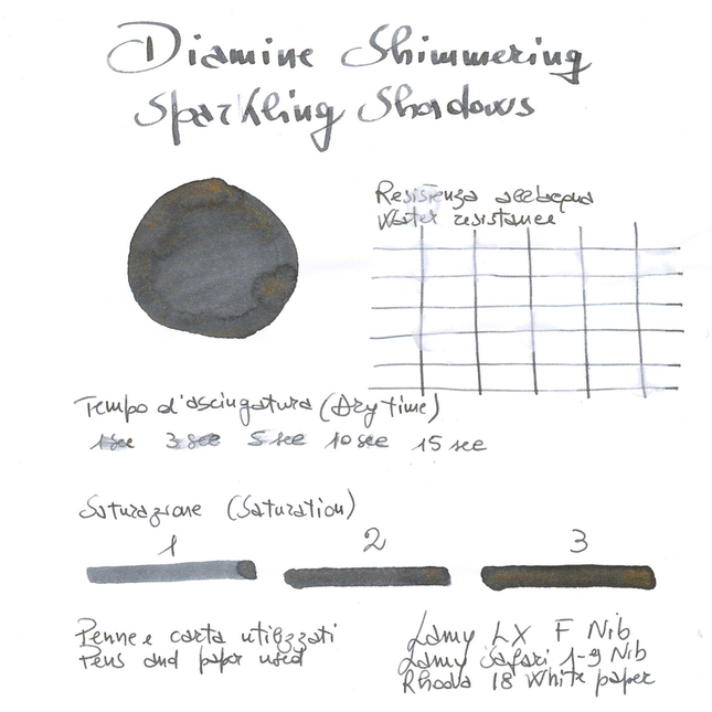 Diamine Shimmering Sparkling Shadows Inchiostro 50 ml