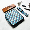 Kyoku Haku Pen Case for 10 Pens Qinghai Wave Blue Kyoku Haku Pen Case for 10 Pens Qinghai Wave Blue