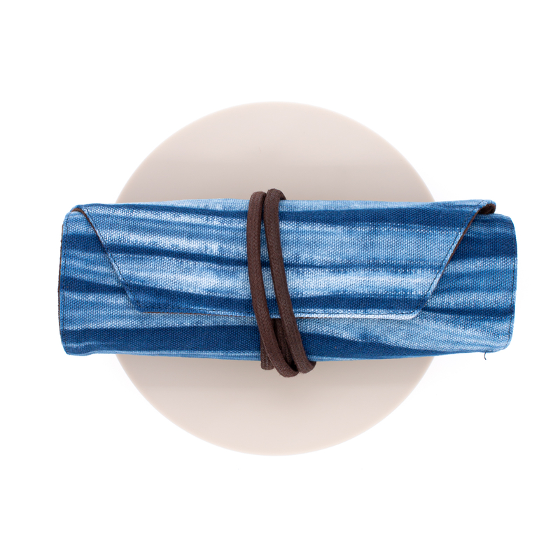 Kyoku Haku Rotolo Portapenne 6 Posti Indigo River Kyoku Haku Rotolo Portapenne 6 Posti Indigo River