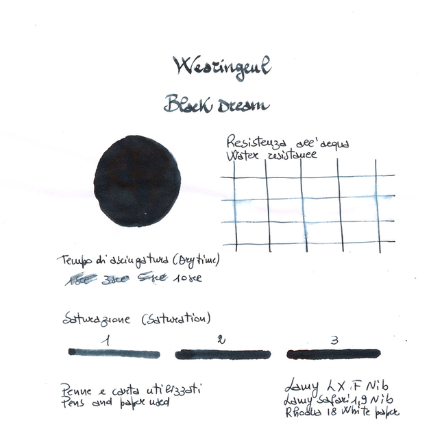 Wearingeul Black Dream Ink Bottle 30 ml