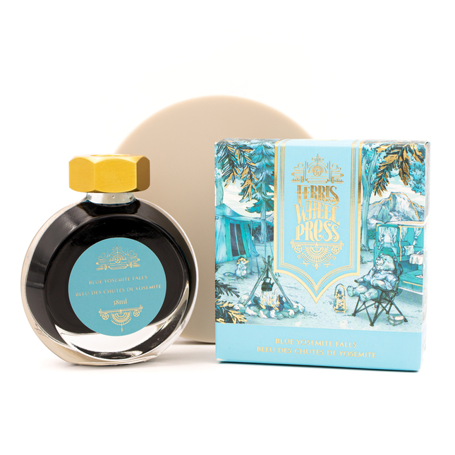 Ferris Wheel Press Blue Yosemite Falls Ink Bottle 38 ml