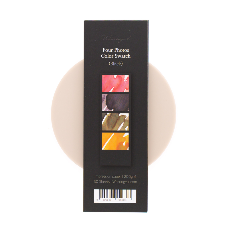 Wearingeul Four Photos Color Ink Swatch Card Black