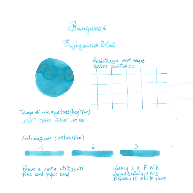 Bungubox Ink Tells More Fujiyama Blue Inchiostro 30 ml